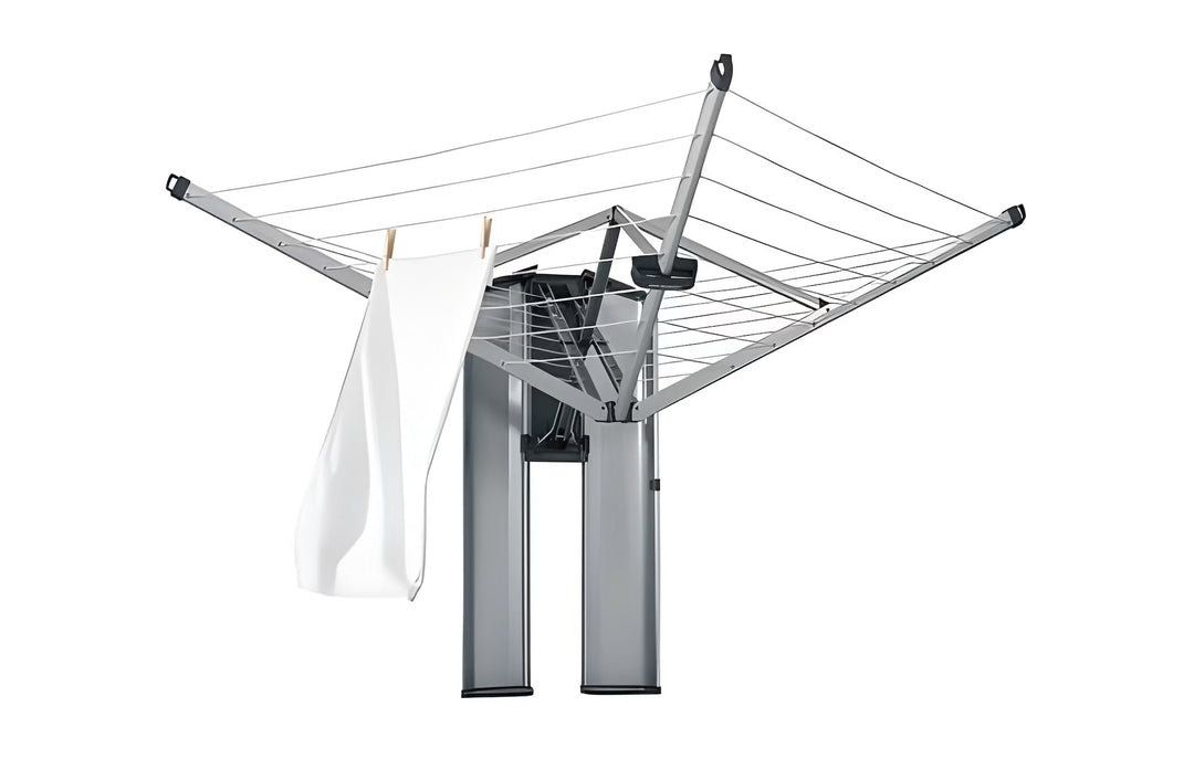 Brabantia Wallfix Foldaway Clothesline with Storage Box in full view