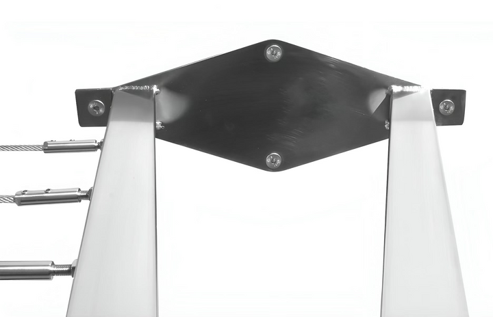 Evolution Fixed Stainless Steel Clothesline bracket and frame front view