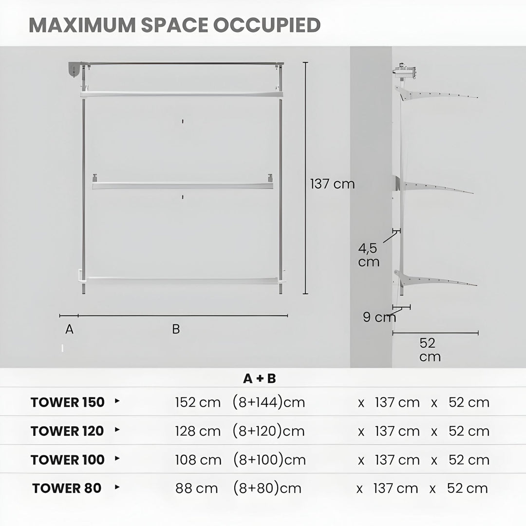 FoxyDry Wall space requirements