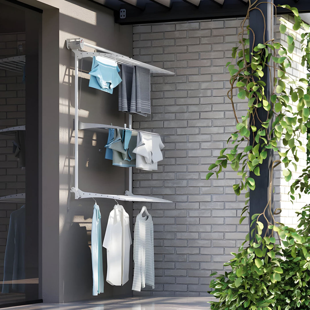 FoxyDry Tower  in white colour Outdoor drying wet laundry