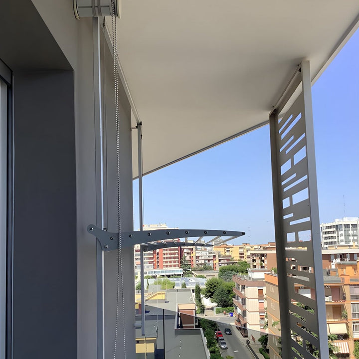 FoxyDry Wall installed in balcony for drying clothes outdoor