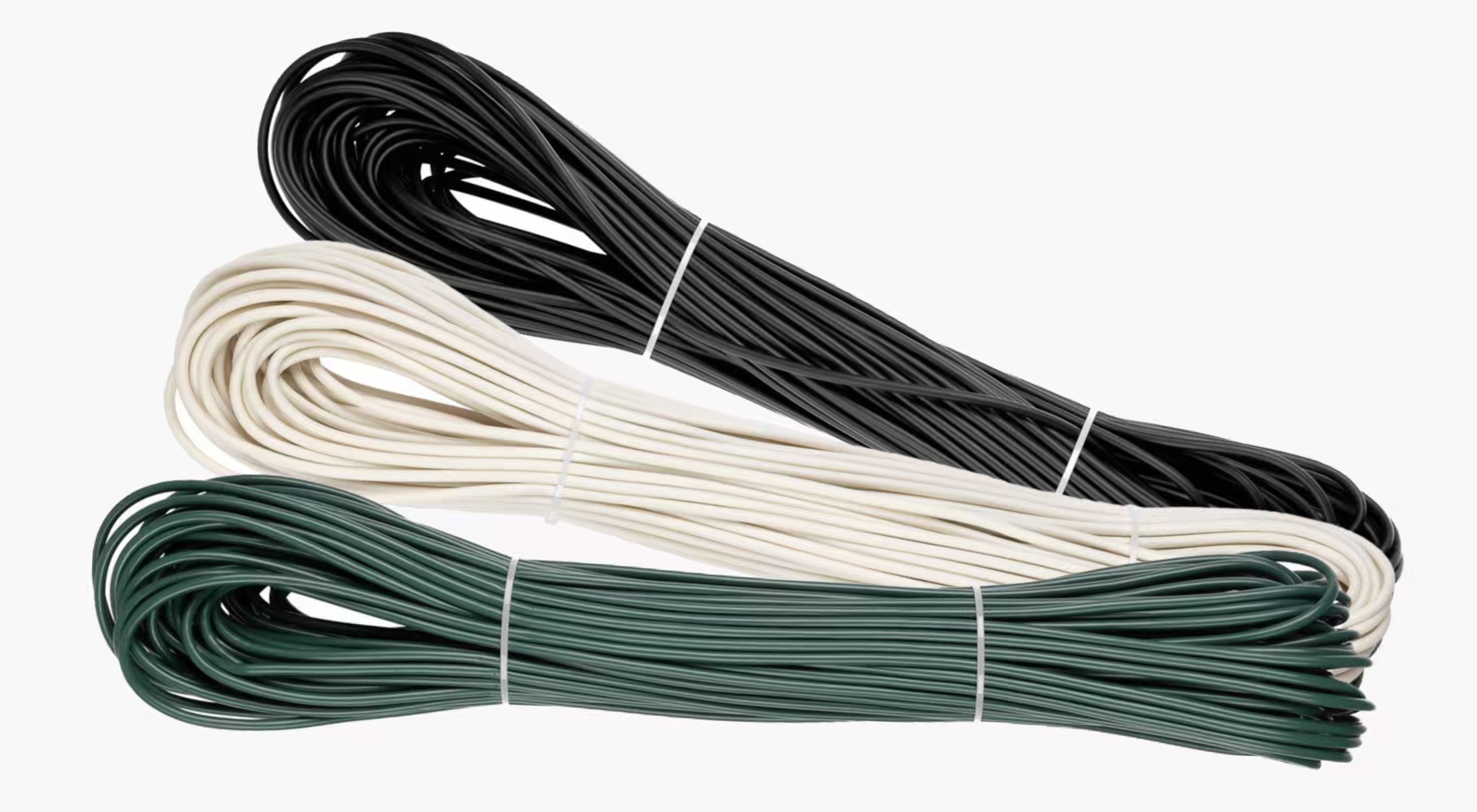 Hills 30m Clothesline Replacement Pack thumbnail showing cord packs in monument surfmist and cottage green colours