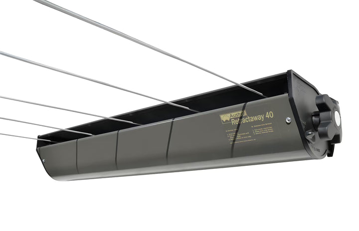 Austral Retractaway 40 retractable Clothesline side view with lines and knob visible