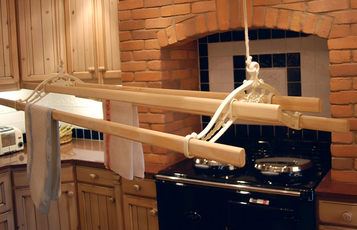 kitchenmaid cast in style Classic Ceiling Airer in use in the kitchen