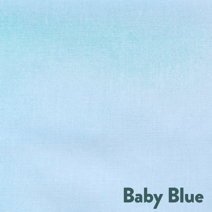 Cotton Laundry Bag  baby blue fabric up close