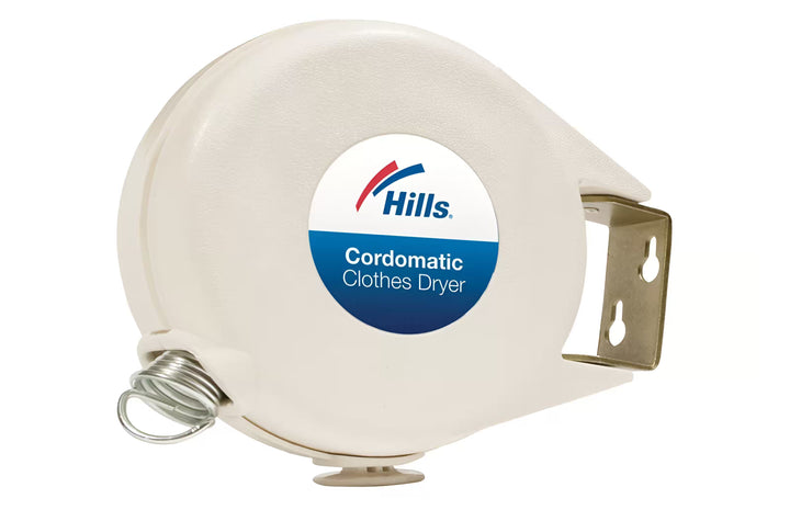 hills cordomatic retractable clothesline high resolution and close up view